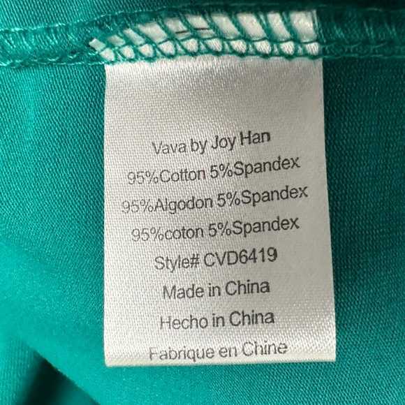 VaVa by Joy Han emerald off the shoulder embroidered flare sleeve dress medium - Picture 6 of 8